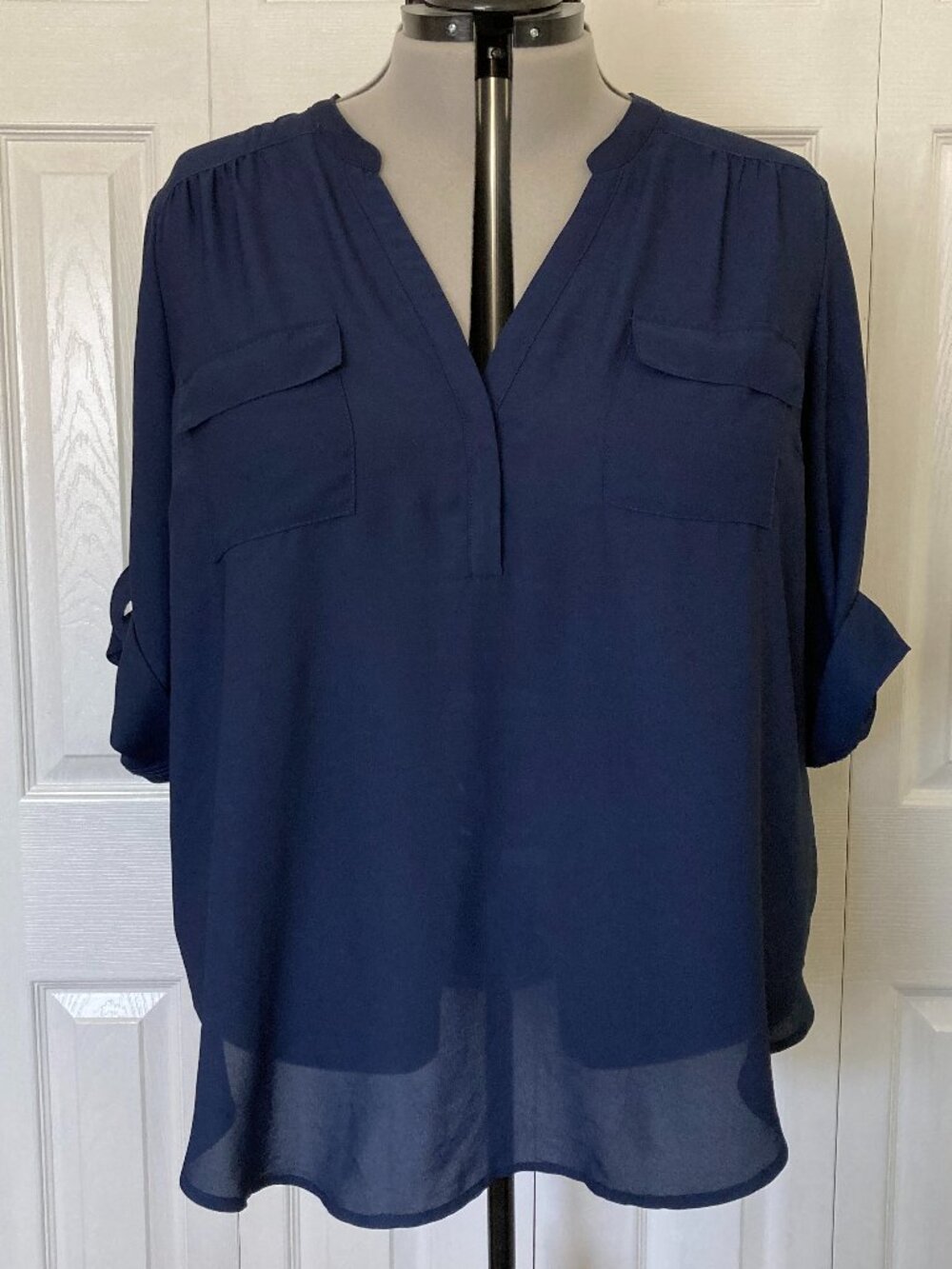 Navy Blue Torrid Georgette Harper 3